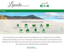 Tablet Screenshot of lincolnvermont.org